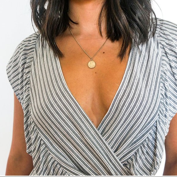 NWT Ruffled striped midi jumpsuit - Picture 5 of 7